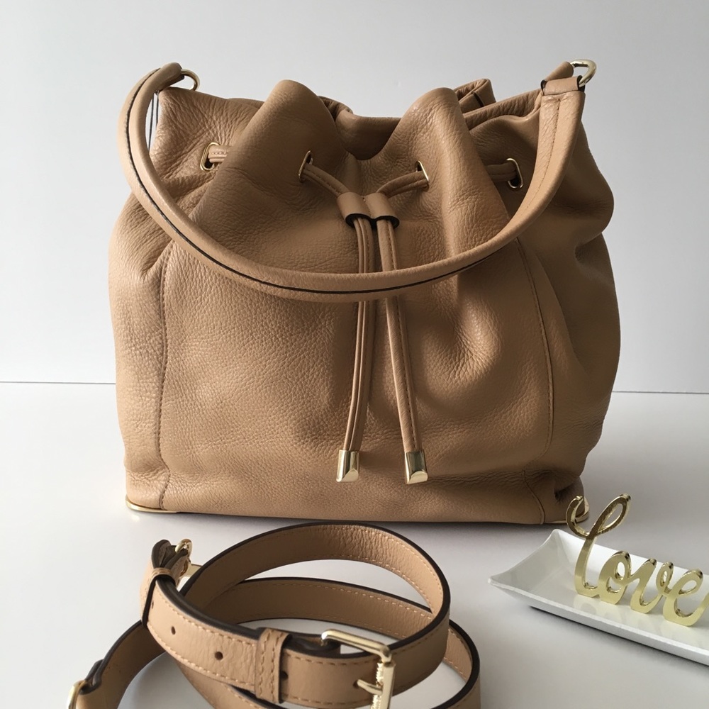 {Vince Camuto} Knox Drawstring Leather Hobo - Picture 4 of 8